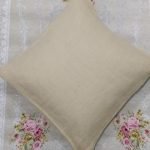 Λινή Μονόχρωμη Διακοσμητική Μαξιλαροθήκη Beige