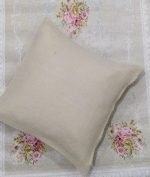 Λινή Μονόχρωμη Διακοσμητική Μαξιλαροθήκη Ecru