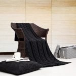 Κουβέρτα Cable Chracoal (130x170)