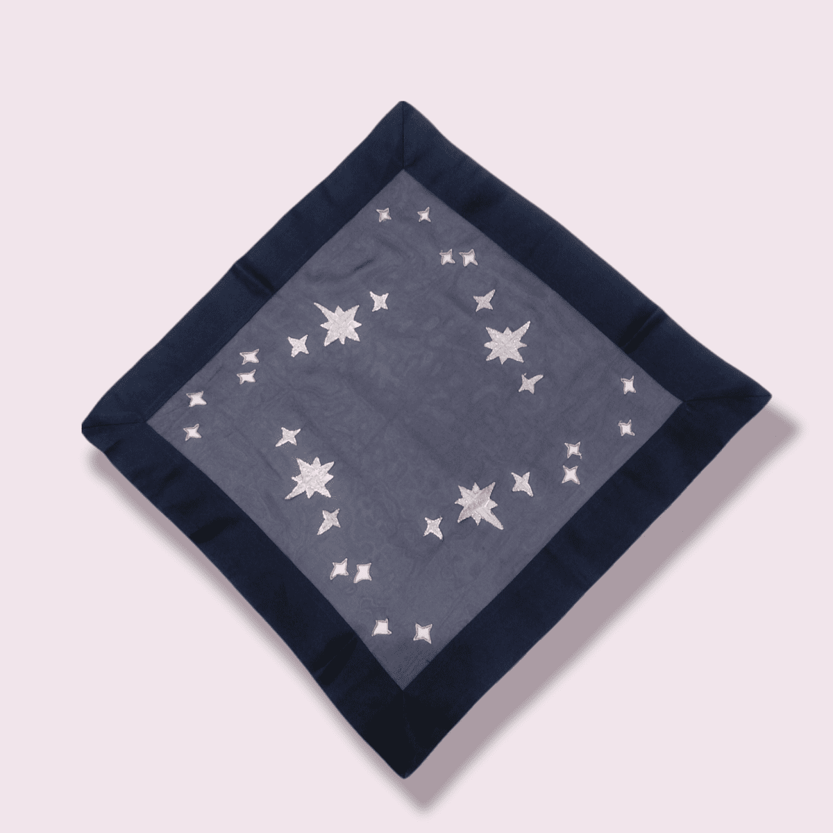 Σετ Καρέ(1τμχ) με πετσετάκια(2τμχ) Αστέρι 2τμχ Silver - Image 1
