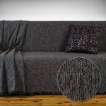 Ριχτάρι τριθέσιου (170Χ300) Cotone BARI μαύρο-γκρι