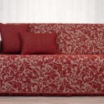 Ριχτάρι πολυθρόνας 170x170 Cotone Flora μπορντό