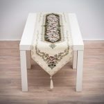 Τραβέρσα 35Χ170 Δαμάσκο-Βελούδο εκρού