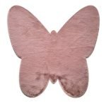 ΧΑΛΙ PUFFY JM7 DARK PINK  BUTTERFLY ANTISLIP - 160X160Β  NewPlan