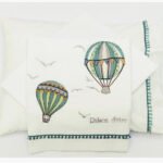 Σετ Σεντόνια Κούνιας Hot Air Balloon Πράσινο 120x160 Raison D’etre