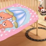 ΚΟΥΒΕΡΤΑ bebe Rainy Bears 06 110Χ140 Pink Βελουτέ polyester