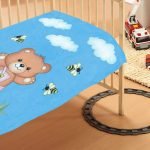 ΚΟΥΒΕΡΤΑ bebe Teddy Bear 01 110Χ140 Sky blue Βελουτέ polyester