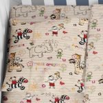 ΜΑΞΙΛΑΡΟΘΗΚΗ ΕΜΠΡΙΜΕ bebe Africa 145 35Χ45 Beige Flannel Cotton 100%