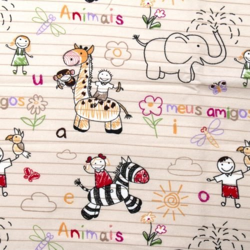 ΠΑΝΑ ΦΑΝΕΛΑ bebe Africa 145 80X80 Beige Flannel Cotton 100%