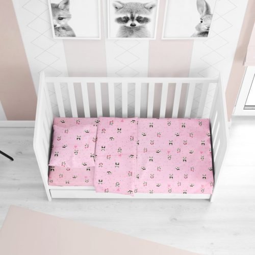 ΠΑΠΛΩΜΑΤΟΘΗΚΗ ΕΜΠΡΙΜΕ bebe PANDA 111 120Χ160 Pink Cotton 100%