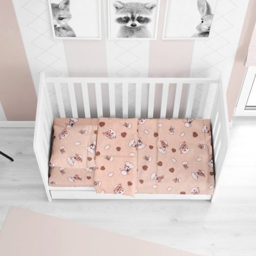 ΚΑΤΩΣΕΝΤΟΝΟ ΜΕ ΛΑΣΤΙΧΟ bebe Προβατάκι 07 0,70X1,40X0,15 Beige Flannel cotton 100%