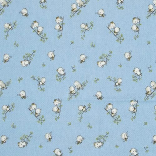 ΣΕΝΤΟΝΑΚΙ ΛΙΚΝΟΥ bebe Birds 14 80Χ110 Sky blue Flannel cotton 100%
