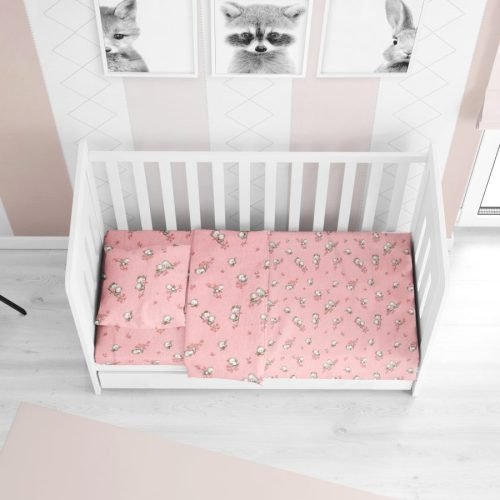 ΣΕΝΤΟΝΙΑ ΕΜΠΡΙΜΕ ΣΕΤ 3 τεμ bebe Birds 15 120Χ160 Pink Flannel cotton 100%
