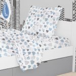 ΜΑΞΙΛΑΡΟΘΗΚΗ ΕΜΠΡΙΜΕ kids Hearts 08 50Χ70 Blue Cotton 100%