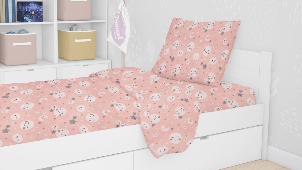0002888_Sku_1925915208008283 ΠΑΠΛΩΜΑ ΕΜΠΡΙΜΕ kids Smile 82 160Χ240 Coral Cotton 100% - Image 2