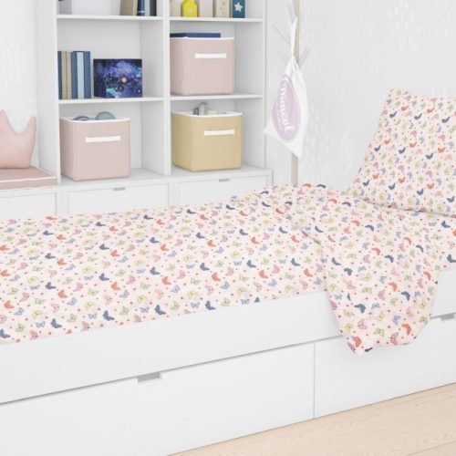 ΣΕΝΤΟΝΙΑ ΕΜΠΡΙΜΕ ΣΕΤ 3 τεμ kids Butterfly 49 160Χ240 Rotary Print Cotton 100%