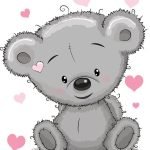 ΠΕΤΣΕΤΑ ΘΑΛΑΣΣΗΣ ΒΕΛΟΥΤΕ kids Teddy Bear 19 70X140 Digital Print Cotton 100%