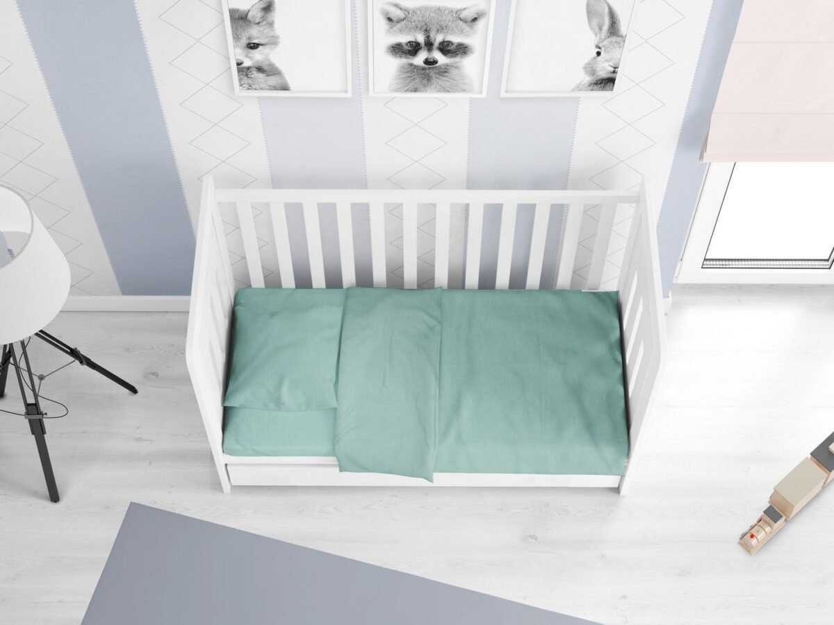 0003487_Sku_1916118406249701 ΚΑΤΩΣΕΝΤΟΝΟ ΜΕ ΛΑΣΤΙΧΟ bebe Solid 497 0,70X1,40X0,15 Aqua Cotton 100% - Image 1