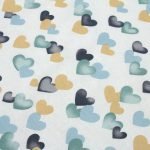 ΠΑΝΑ ΧΑΣΕΣ bebe Hearts 11 80X80 Grey-Green Cotton 100%