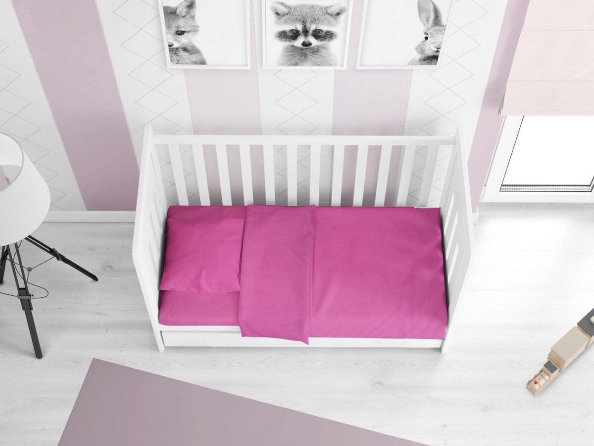 0003615_Sku_1912617606249930 ΣΕΝΤΟΝΙΑ ΣΕΤ 3 τεμ bebe Solid 499 120Χ160 Fuchsia Cotton 100% - Image 1