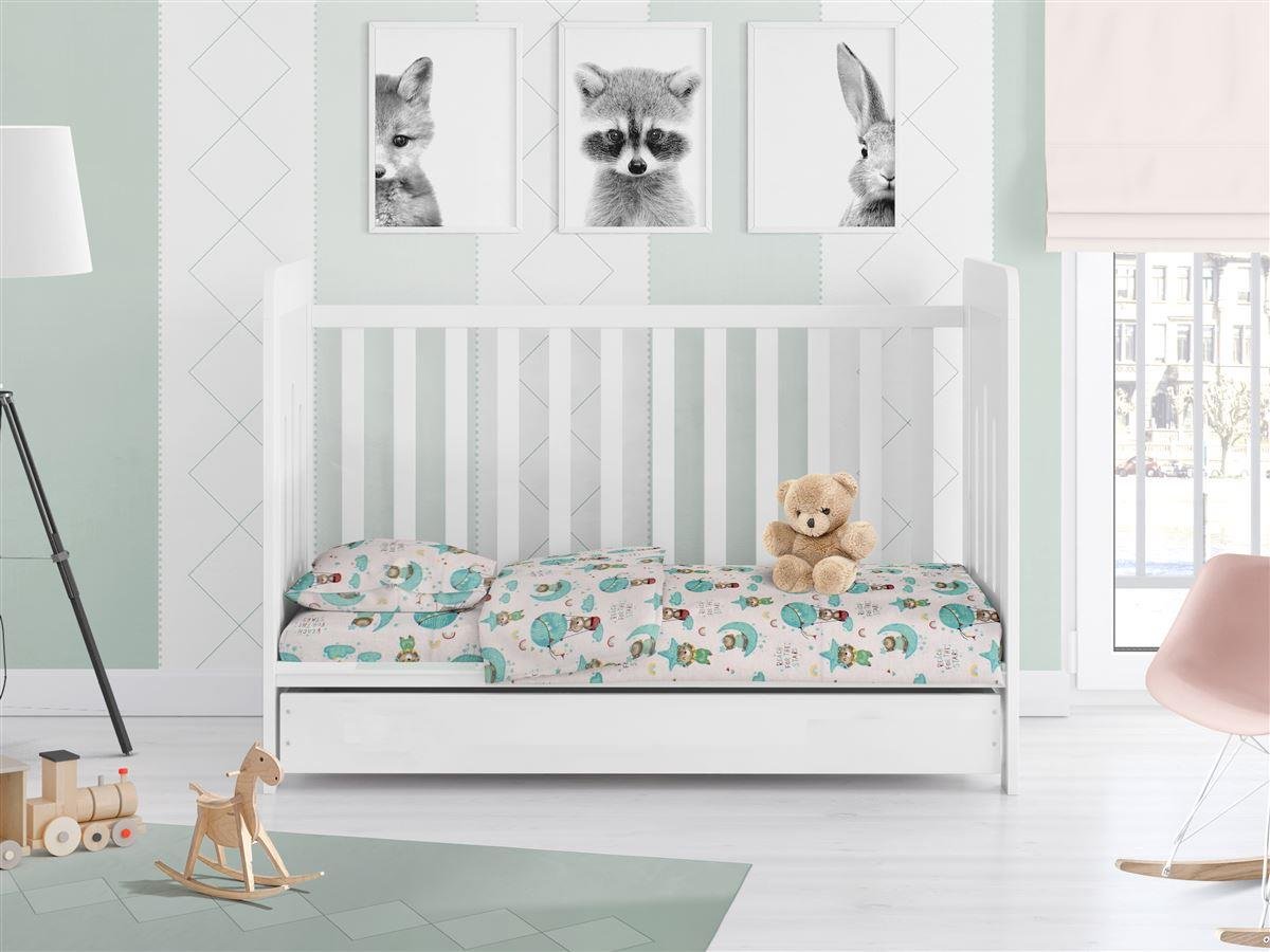 0004047_SKU_1916118410819281 ΚΑΤΩΣΕΝΤΟΝΟ ΜΕ ΛΑΣΤΙΧΟ bebe Reach the stars 192 0,70X1,40X0,15 Green Cotton 100% - Image 1