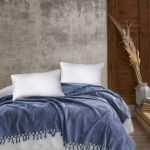 ΚΟΥΒΕΡΤΑ ΠΙΚΕ Jacquard 220Χ240 Classic blue Cotton 100%