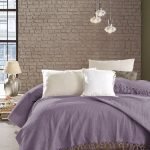 ΚΟΥΒΕΡΤΑ ΠΙΚΕ Dobby 220Χ240 Purple Cotton 100%