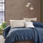 ΚΟΥΒΕΡΤΑ ΠΙΚΕ Dobby 220Χ240 Petrol Cotton 100%