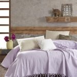 ΚΟΥΒΕΡΤΑ ΠΙΚΕ Dobby 220Χ240 Lila Cotton 100%