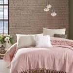 ΚΟΥΒΕΡΤΑ ΠΙΚΕ Dobby 220Χ240 Cashmere Pink Cotton 100%