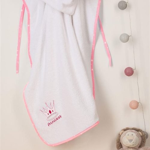 ΚΑΠΑ bebe PRINCESS 36 75X85 ΛΕΥΚΟ/ΡΟΖ Cotton 100%