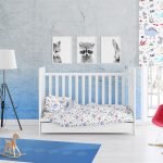 ΠΑΠΛΩΜΑΤΟΘΗΚΗ ΕΜΠΡΙΜΕ bebe Dino 309 120X160 White-Blue Cott/Pol 70/30