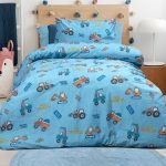 Σετ πάπλωμα μονό Factory Art 6216 160x240 Γαλάζιο   Beauty Home