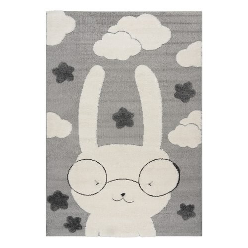 Χαλί Loop Art 9557 Grey white Γκρι λευκό 133x190 Beauty Home