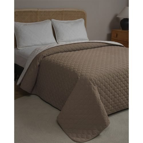 ΚΟΥΒΕΡΛΙ CHENILLE ΥΠΕΡΔΙΠΛΟ 220Χ240 ADAM HOME MISTRAL CAMEL