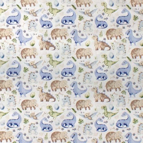 ΣΕΝΤΟΝΑΚΙ ΛΙΚΝΟΥ bebe Dinosaur 517 80X110 Sky Blue 100% Cotton