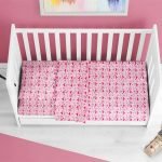 ΚΑΤΩΣΕΝΤΟΝΟ ΜΕ ΛΑΣΤΙΧΟ bebe Fox 525 0,70X1,40X0,15 Pink Cotton 100%