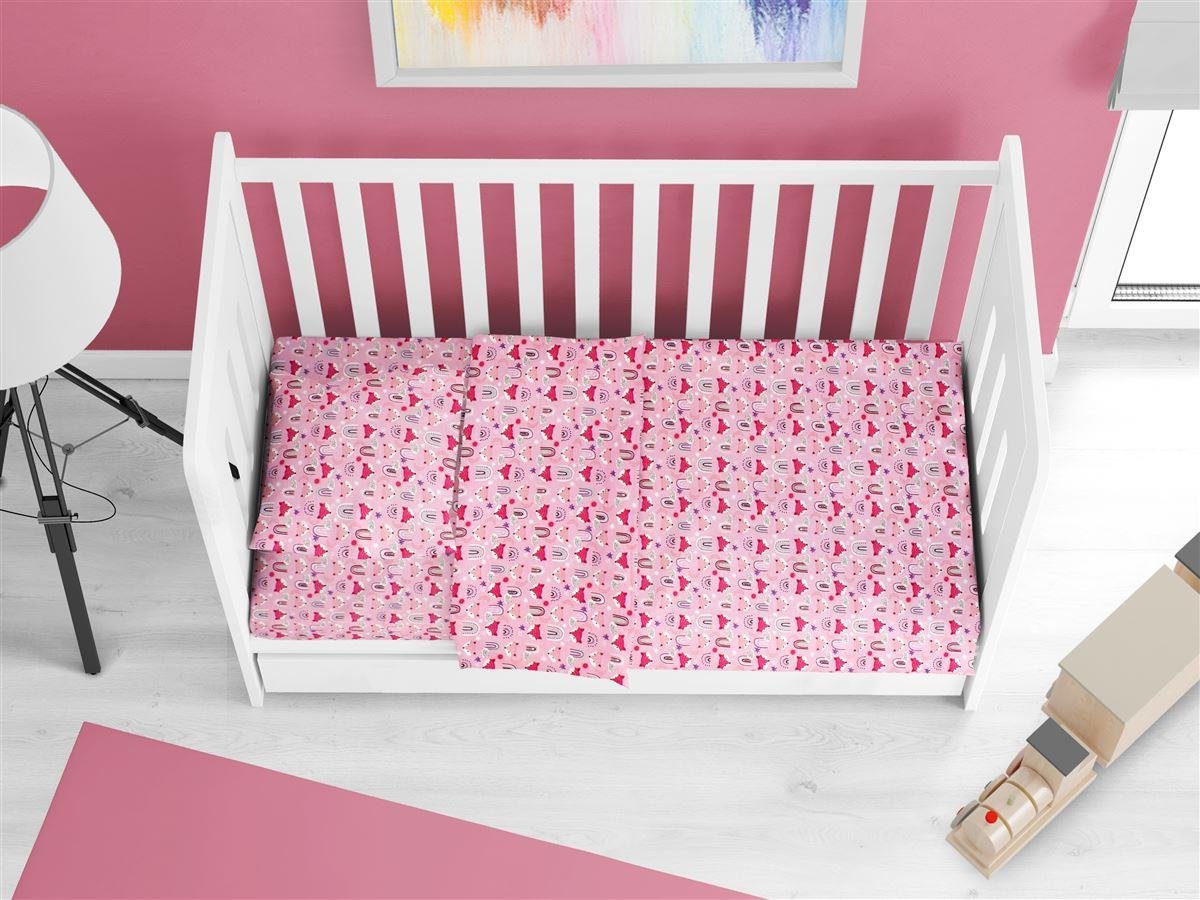 0005921_-3-bebe-fox-525-120x160-pink-cotton-100 ΣΕΝΤΟΝΙΑ ΕΜΠΡΙΜΕ ΣΕΤ 3 τεμ bebe Fox 525 120X160 Pink Cotton 100% - Image 1