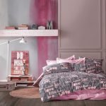 ΠΑΠΛΩΜΑ ΕΜΠΡΙΜΕ Αγάπη 299 220X240 Grey-Lila 70/30 Cott/Pol