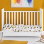 ΚΑΤΩΣΕΝΤΟΝΟ ΜΕ ΛΑΣΤΙΧΟ bebe Honey Bee 545 0,70X1,40X0,15 White-Yellow 100% Cotton