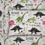 ΜΑΞΙΛΑΡΟΘΗΚΗ ΕΜΠΡΙΜΕ bebe Dinosaur 518 35X45 Multi-Colour 100% Cotton