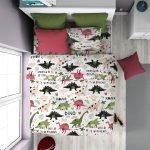ΣΕΝΤΟΝΙΑ ΕΜΠΡΙΜΕ ΣΕΤ 3 τεμ kids Dinosaur 518 160X240 Multi-Colour 100% Cotton - Image 2