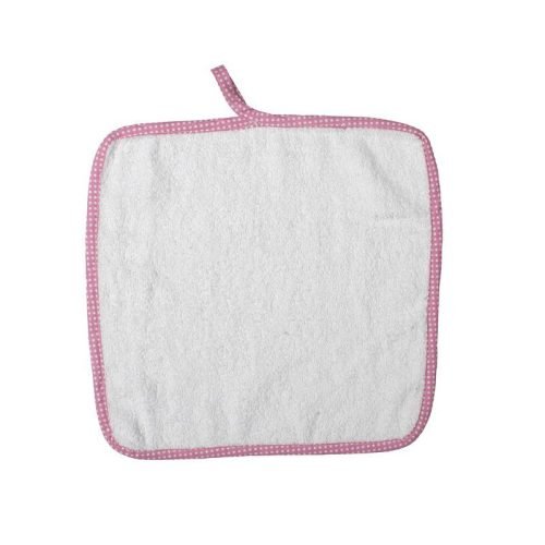 ΛΑΒΕΤΕΣ ΩΜΟΥ bebe 47 30X30 Λευκό/Ροζ Cotton 100%