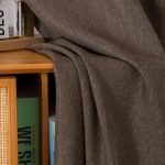 Κουρτίνα μεσαίας σκίασης με 8 μεταλλικούς κρίκους Illusion Art 8445 140x270 Καφέ Beauty Home - Image 12