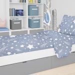 ΠΑΠΛΩΜΑΤΟΘΗΚΗ ΕΜΠΡΙΜΕ kids Star 37 160Χ240 Blue Flannel cotton 100%