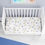 ΚΑΤΩΣΕΝΤΟΝΟ ΜΕ ΛΑΣΤΙΧΟ bebe Sweet Dreams 554 0,70X1,40X0,15 White-Sky Blue 100% Cotton