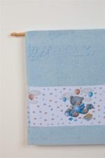 ΠΕΤΣΕΤΑ Με Ψηφιακή Εκτύπωση Σετ 2 τεμ bebe Studying Bear 36 30X50,70X140 Σιελ 100% Cotton - Image 2
