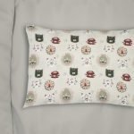 ΜΑΞΙΛΑΡΟΘΗΚΗ ΕΜΠΡΙΜΕ bebe Big Cats 27 35X45 Light Olive 100% Cotton Flannel