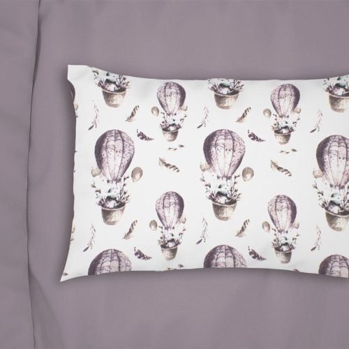 ΜΑΞΙΛΑΡΟΘΗΚΗ ΕΜΠΡΙΜΕ kids Hot Air Balloon 78 50X70 Lilac 100% Cotton Flannel