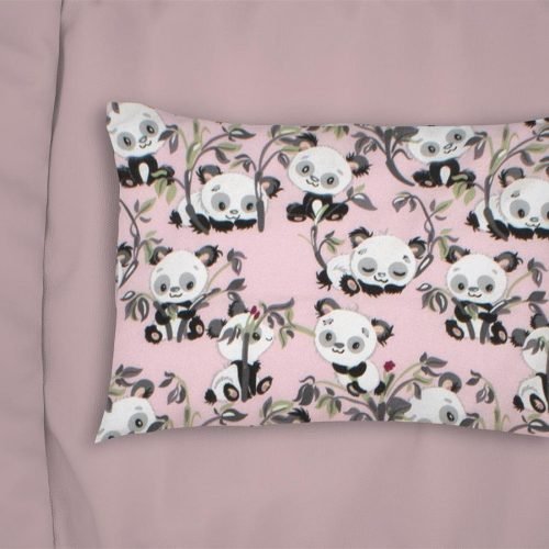 ΜΑΞΙΛΑΡΟΘΗΚΗ ΕΜΠΡΙΜΕ kids Panda Bear 97 50X70 Pink 100% Cotton Flannel